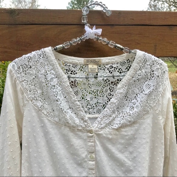 Lucky Brand Light Weight Cotton Boho Blouse - Picture 2 of 6